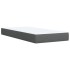 Cama box spring con colchón tela gris oscuro 80x200
