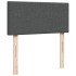 Cama box spring con colchón tela gris oscuro 80x200