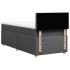 Cama box spring con colchón tela gris oscuro 80x200
