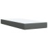 Cama box spring con colchón tela gris oscuro 90x190