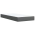Cama box spring con colchón tela gris oscuro 90x190