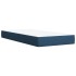 Cama box spring con colchón tela azul 90x190