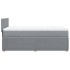 Cama box spring con colchón tela gris claro 90x190