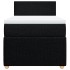 Cama box spring con colchón tela negro 90x190