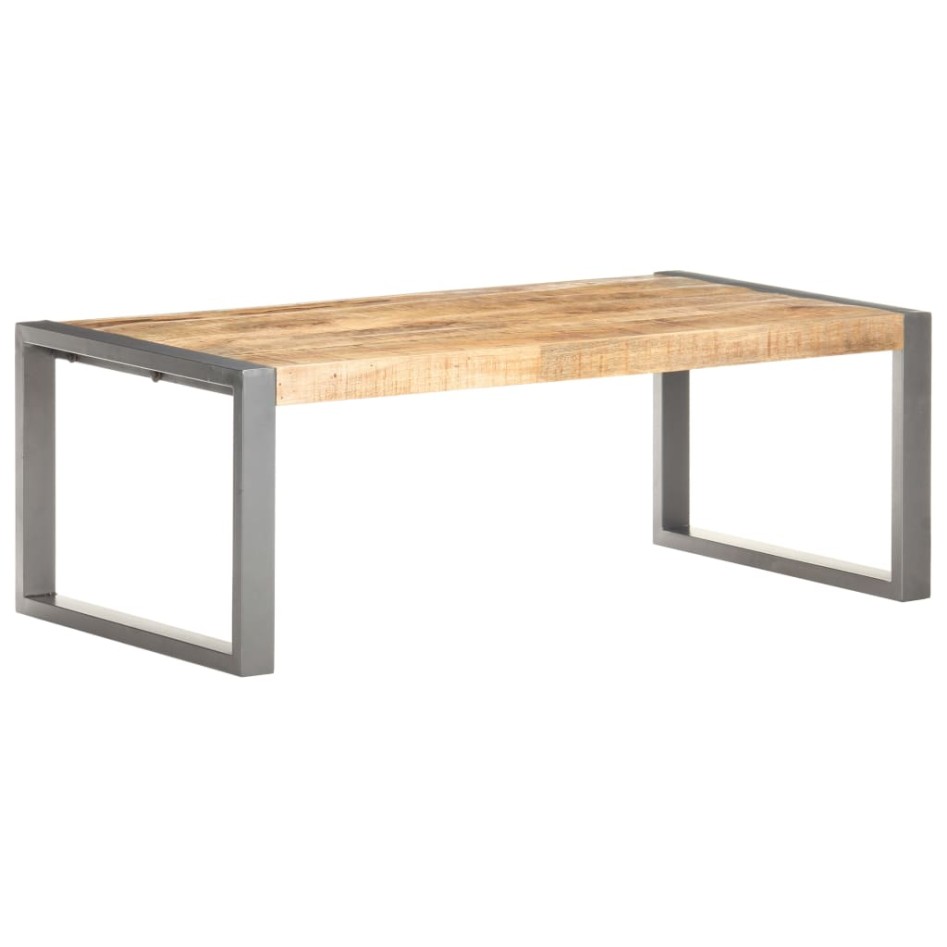 Mesa de centro madera de mango rugosa 110x60x40