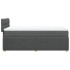 Cama box spring con colchón tela gris oscuro 90x190