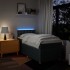 Cama box spring con colchón tela azul 90x190
