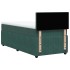 Cama box spring con colchón terciopelo verde oscuro 80x200