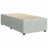Cama box spring con colchón terciopelo gris claro 90x190