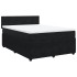 Cama box spring con colchón terciopelo negro 160x200