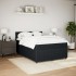 Cama box spring con colchón terciopelo negro 160x200
