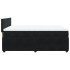 Cama box spring con colchón terciopelo negro 160x200
