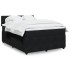 Cama box spring con colchón terciopelo negro 160x200