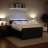 Cama box spring con colchón terciopelo negro 160x200
