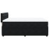 Cama box spring con colchón terciopelo negro 160x200