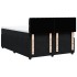 Cama box spring con colchón terciopelo negro 160x200