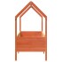 Cama con forma de casa de niños madera maciza marrón 80x160