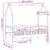 Cama con forma de casa de niños madera maciza marrón 80x160
