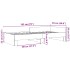 Estructura de cama madera de ingeniería blanca 90x190