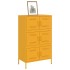 Aparador de acero amarillo mostaza 68x39x113