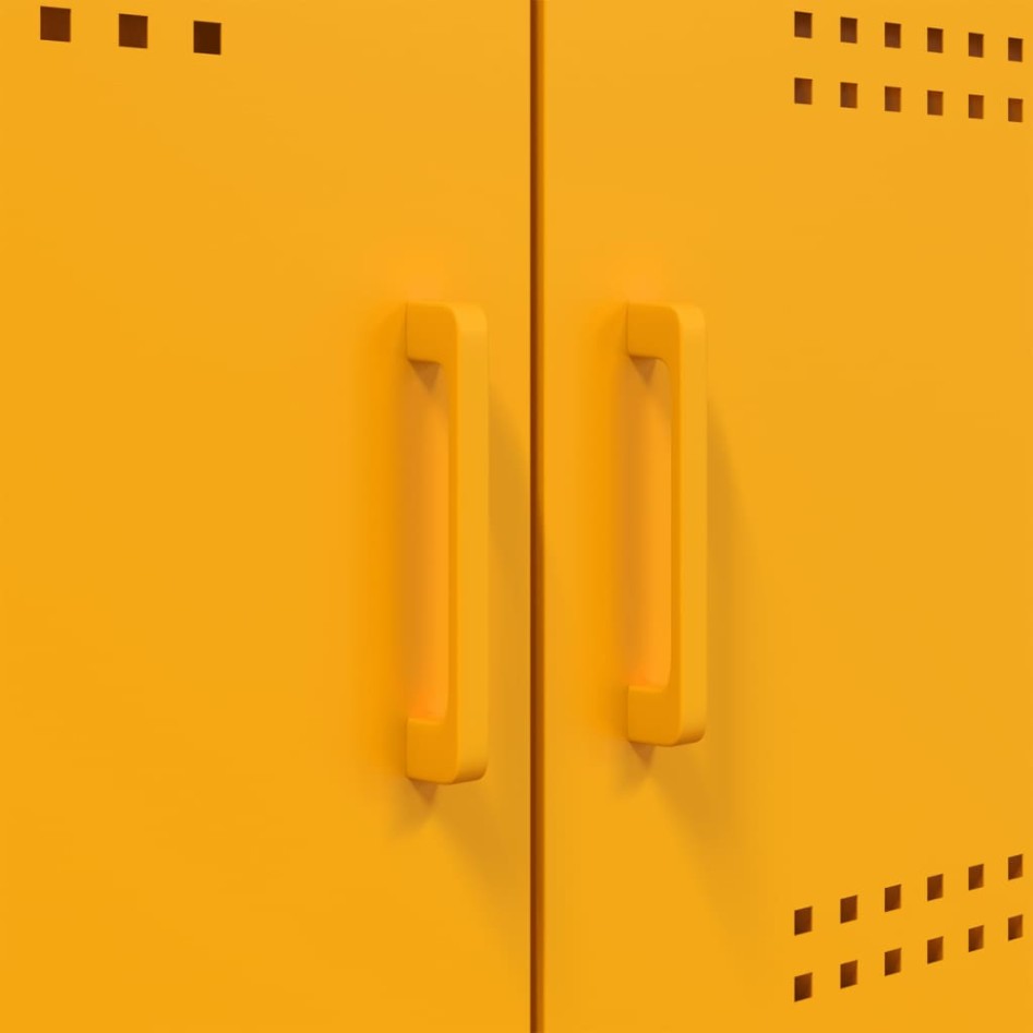 Aparador de acero amarillo mostaza 68x39x113