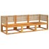 Set de sofás de jardín con cojines 3 pzas madera maciza