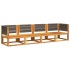 Set sofás de jardín con cojines 4 pzas madera maciza de