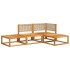 Set sofás de jardín con cojines 4 pzas madera maciza de