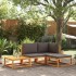 Set sofás de jardín con cojines 4 pzas madera maciza de