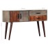 Mesa consola de madera maciza de mango gris 120x35x75