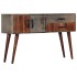 Mesa consola de madera maciza de mango gris 120x35x75