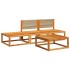 Set sofás de jardín con cojines 4 pzas madera maciza de