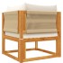 Set de sofás de jardín con cojines 6 pzas madera maciza