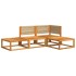 Set sofás de jardín con cojines 4 pzas madera maciza de