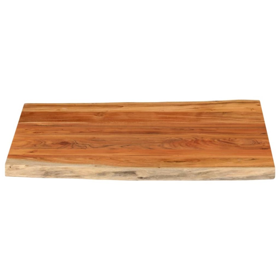 Tablero de mesa rectangular borde natural acacia 100x80x3,8