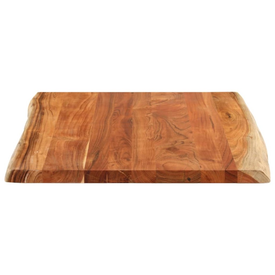 Tablero de mesa rectangular borde natural acacia 100x80x3,8