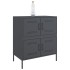 Aparador de acero gris antracita 68x39x79