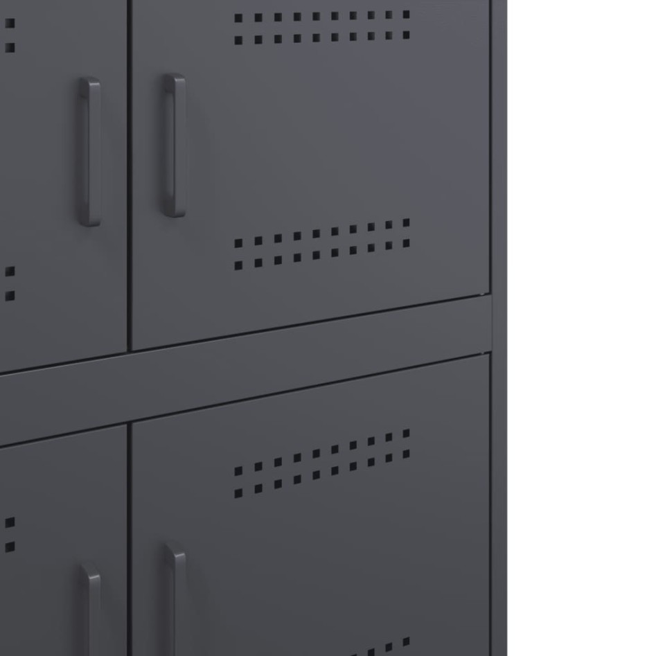 Aparador de acero gris antracita 68x39x79