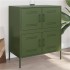 Aparador de acero verde oliva 68x39x79