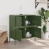 Aparador de acero verde oliva 68x39x79