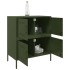 Aparador de acero verde oliva 68x39x79