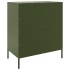 Aparador de acero verde oliva 68x39x79