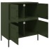 Aparador de acero verde oliva 68x39x79