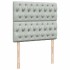 Cama box spring con colchón terciopelo gris claro 120x190