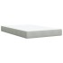 Cama box spring con colchón terciopelo gris claro 120x190