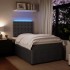 Cama box spring con colchón terciopelo gris oscuro 120x190