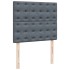 Cama box spring con colchón terciopelo gris oscuro 120x200