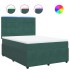 Cama box spring con colchón terciopelo verde oscuro 140x200