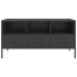 Mueble para TV acero negro 100,5x39x50,5