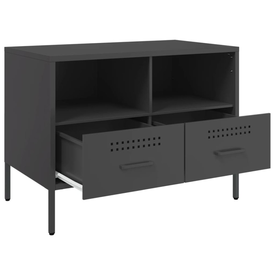 Muebles para TV 2 unidades acero negro 68x39x50,5